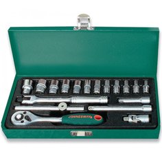 Набор торцевых головок 18 предметов, 6-гранные, 1/4", 4-13 мм, Jonnesway, 47434