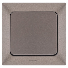 Выключатели встраиваемые выключатель 1-клавишный NE-AD Aras металлик мокка