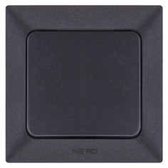 Выключатели встраиваемые выключатель 1-клавишный NE-AD Aras металлик черный