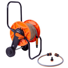 Катушки и тележки для шлангов тележка FERM HTA1008 с шлангом 20м набор для полива в комплекте