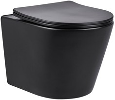 Подвесной безободковый унитаз с сиденьем микролифт Vincea Piatti VT1-11MB