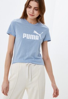 Футболка PUMA ESS Logo Heather Tee Blue Wash
