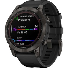 Смарт-часы Garmin Fenix 7 Saphire Solar Carbon-Gray