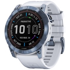 Смарт-часы Garmin Fenix 7 Saphire Solar Blue Whiteston