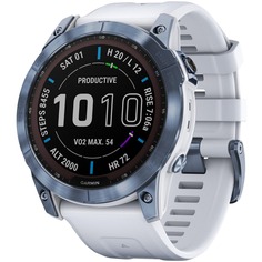Смарт-часы Garmin Fenix 7X Sapphire Solar Blue Whitestone