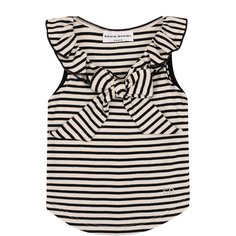 Хлопковый топ в полоску с бантом Sonia Rykiel Enfant