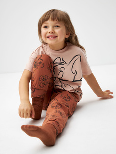 Пижама с принтом Tom and Jerry для девочек (розовый, 104-110) Sela