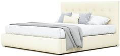 Мягкая интерьерная кровать Селеста 1400, БП/М, ткань, Бежевый Bravo
