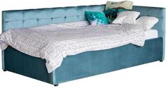 Односпальная кровать-тахта Bonna 900, П/М, ткань, Синий Bravo