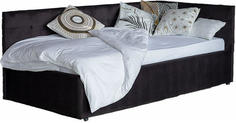 Односпальная кровать-тахта Bonna 900, БП/М, ткань, Чёрный Bravo