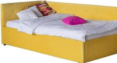 Односпальная кровать-тахта Bonna 900, БП/М, ткань, Жёлтый Bravo