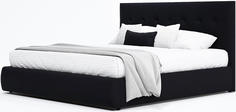 Мягкая интерьерная кровать Селеста 1400, П/М, ткань, Черный Bravo