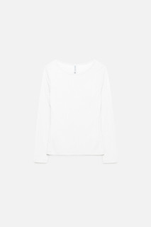 Лонгслив облегающий базовый в рубчик Befree