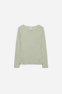 Лонгслив облегающий базовый в рубчик Befree