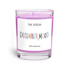 Свеча The Svechi Hype December mood, пряная груша, лиловая, деревянный фитиль, 200 мл
