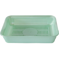 Туалет для кошек Хорошка с сеткой 34,5х25,5х7,5 см зеленый перламутр