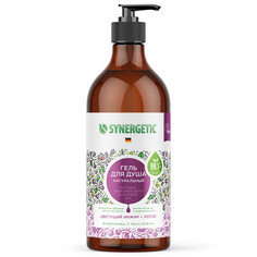 Гель для душа Synergetic Цветущий инжир и лотос, 750 мл