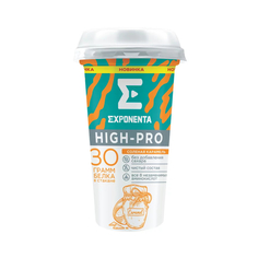 Напиток кисломолочный Exponenta High-pro со вкусом солёной карамели, 250 г