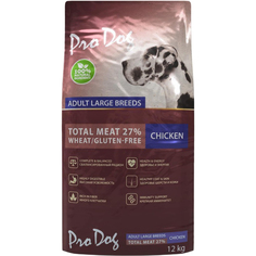 Корм для собак PRO DOG для крупных пород с нормальной активностью курица 12 кг