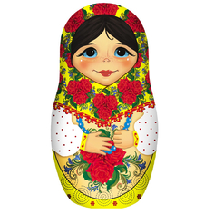 Чай чёрный ИМЧ Матрешка с бусами, желтая, 50 г