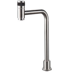 Смеситель для кухни, РМС, с кран-буксой, для одного типа воды, нержавеющая сталь, SUS124-270-1