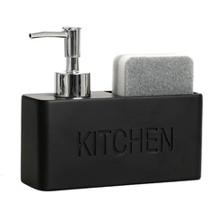 Дозатор для жидкого мыла DENEZO Дозатор для моющего средства и мыла с подставкой для губки "Kitchen", кухонный диспенсер