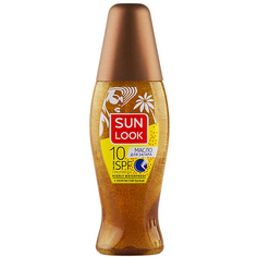 Солнцезащитное масло для лица и тела SUN LOOK Масло для загара с золотистой пылью spf-10 150