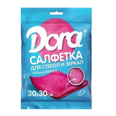 Салфетки для уборки DORA Салфетка из микрофибры Для стекол и зеркал 1