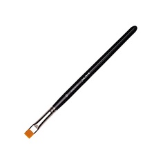 M.ART Кисть для бровей № 10 плоская, синтетика, ручка черная, профессиональная Mart