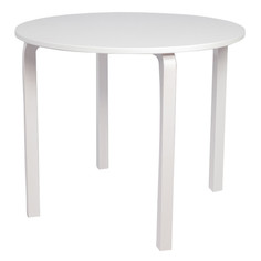 Столы для кухни стол круглый МУН 900х900х750мм фанера/МДФ белый