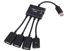 Аксессуар Palmexx USB Type-C - OTG 3xUSB 2.0 + MicroUSB PX/HUB-3OTG-CH-USBC