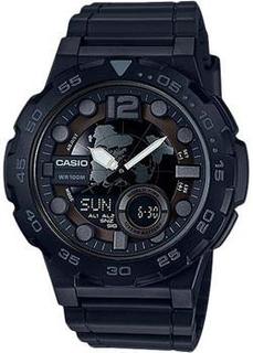 Японские наручные мужские часы Casio AEQ-100W-1B. Коллекция Ana-Digi