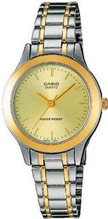 Японские наручные женские часы Casio LTP-1128G-9A. Коллекция Analog