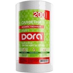 Салфетки для уборки DORA Салфетки из спанлейса в рулоне с текстурой соты 200