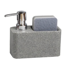 Дозатор для жидкого мыла DENEZO Дозатор для моющего средства и мыла с подставкой для губки "Handy"