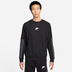 Мужской свитшот Air Brushed-Back Fleece Crewneck Sweatshirt Nike