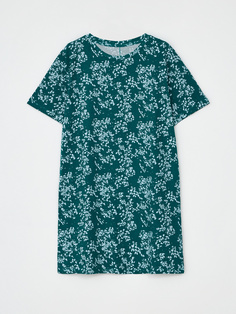 Трикотажная ночная сорочка (зеленый, XL) Sela