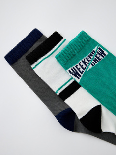 Набор из 3 пар носков для мальчиков (принт, 22-23) Sela