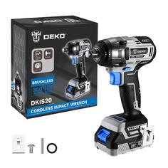 Гайковерт аккумуляторный бесщеточный DEKO DKIS20, 20В, 1*3.0Ач ДЕКО