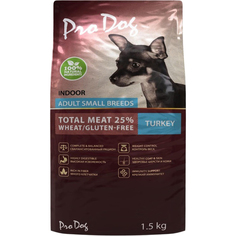 Корм для собак PRO DOG для мелких пород для поддержания оптимального веса индейка 1,5 кг
