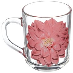 Кружка стекло, 200 мл, Green Tea Георгин красный, ОСЗ, С1335 Osz