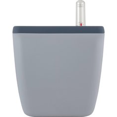 Горшок для цветов пластик, 1.5 л, 13х16.5 см, автополив, с внутренней вставкой 0.85л, вулканический серый, InGreen, Munchev, IG622311026