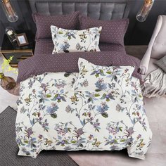 Постельное белье евростандарт, простыня 220х240 см, 2 наволочки 70х70 см, пододеяльник 200х220 см, Cleo, сатин, коллекция Satin de Luxe, 30/644-SL