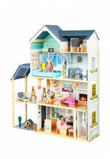 Набор игровой Paremo Деревянный кукольный домик «Мэделин Авенью» с мебелью 28 предметов