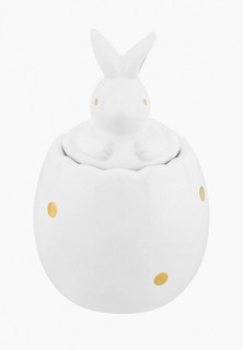 Сахарница Elan Gallery 200 мл 8х8х12 см, Кролик с крышкой с силиконовым уплотнителем