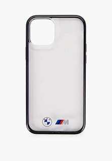 Чехол для iPhone BMW 12/12 Pro (6.1), M-Collection PC/TPU Transparent Hard/metal effect Black edges