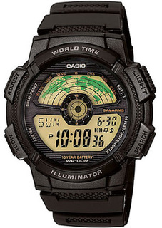 Японские наручные мужские часы Casio AE-1100W-1B. Коллекция Digital