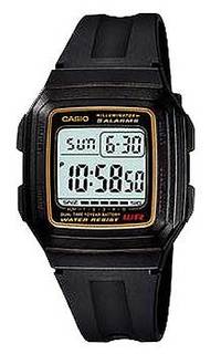 Японские наручные мужские часы Casio F-201WA-9A. Коллекция Digital