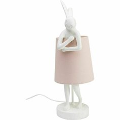 Лампа настольная Кролик, 17 х 50 х 20 см, белая/розовая Kare