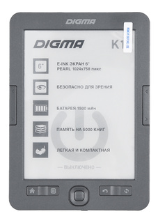 Электронная книга Digma K1 темно-серый